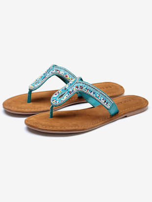 Tongs style ethnique tendance - LASCANA - Turquoise-bleu