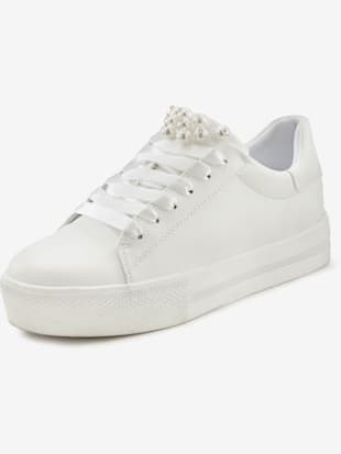 Baskets discrètes perles décoratives - LASCANA - Blanc