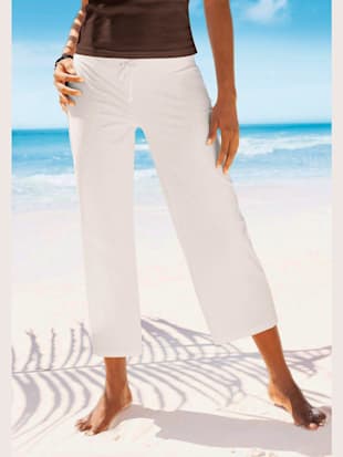 Pantalon de plage léger longueur 7/8 - Beachtime - Blanc