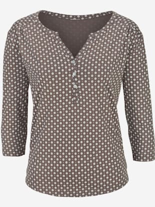 T-shirt à manches 3/4 t-shirt lascana à imprimé tendance - LASCANA - Taupe