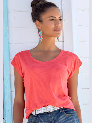 Lot de 2 t-shirts beachtime - Beachtime - Corail, Crème