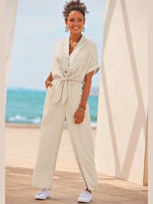 Combinaison patte de boutonnage devant - LASCANA - Beige