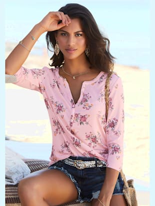 T-shirt à manches 3/4 lot de 2 pratique - LASCANA - Rose