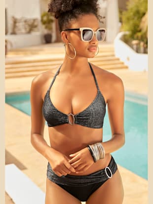 Bikini triangle haut brillant - JETTE - Noir