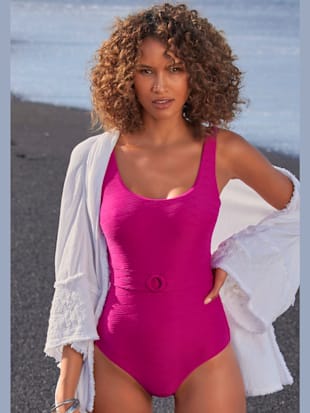Maillot de bain matière structurée aux couleurs tendances - Sunseeker - Fuchsia