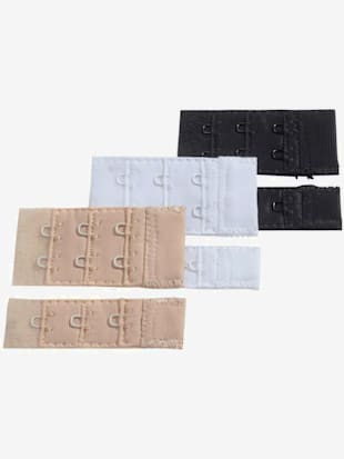 Extension soutien-gorge, lot de 6 - LASCANA - 1x Caramel. 1x Blanc + 1x Noir
