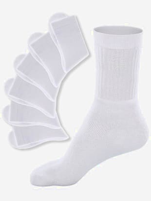 chaussettes de tennis chaussettes de sport rayées ou unies - go in - blanc