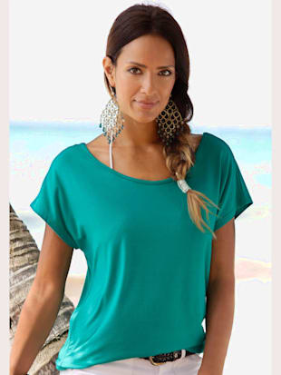T-shirt de plage encolure ronde - LASCANA - Turquoise