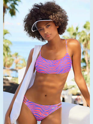 haut de bikini bustier bonnets amovibles - venice beach - violet-corail