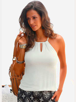 Débardeur spaghetti débardeur d'été - LASCANA - Crème