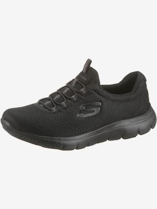 Sneakers slip on look sportif avec élastique - Skechers - Noir