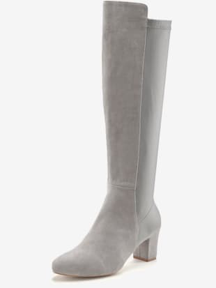 Bottes avec empiècement extensible tendance. hauteur du talon env. 6 cm - LASCANA - gris