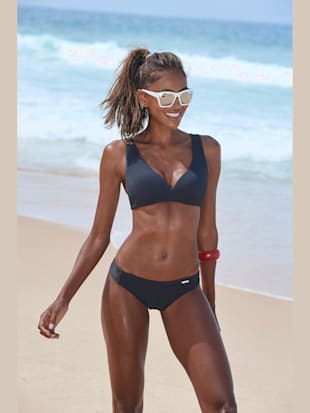 Haut de bikini triangle tissu structuré tendance - Sunseeker - Noir