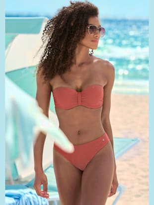 Maillot de bain bandeau à armatures matière structurée tendance - s.Oliver - Rouille