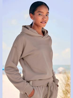 Sweatshirt à capuche structuré - LASCANA - Marron Clair
