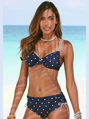 Haut de maillot de bain à armatures motif à pois tendance - s.Oliver - Marine-blanc