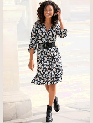 Robe en jersey robe à motifs en viscose - LASCANA - Noir Imprimé