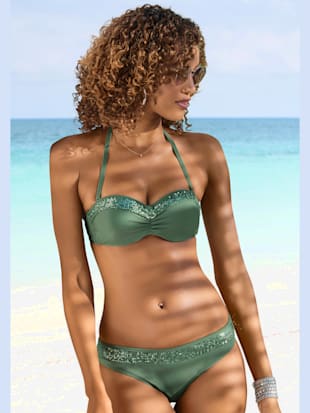 Maillot de bain bandeau à armatures aspect brillant grâce aux empiècements pailletés - Bruno Banani 