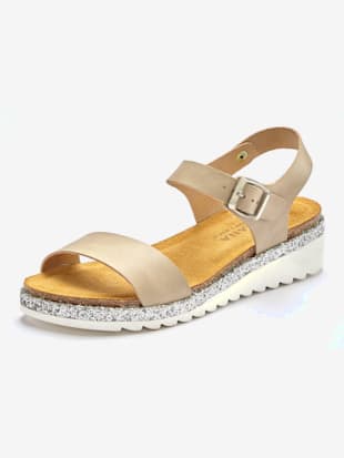 Sandales cuir de qualité - LASCANA - Taupe