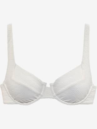 Haut de maillot de bain à armatures matière structurée aux couleurs tendances - Sunseeker - Blanc