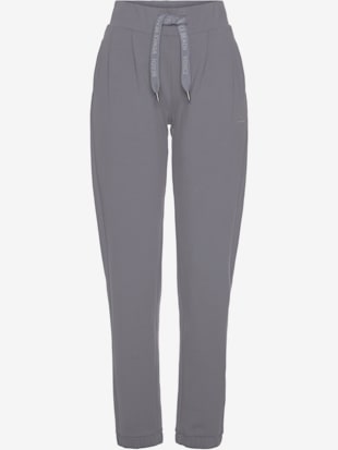 pantalon molletonné large bord-côte extensible - venice beach - gris foncé