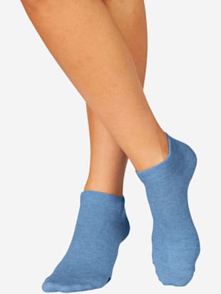 Socquettes motif de pattes doux sous la semelle - Arizona - Bleu, Gris Chiné, Bleu Foncé, Gris Foncé