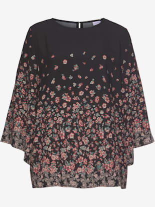 Chemisier manches 3/4 larges - LASCANA - Noir Imprimé