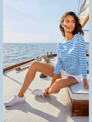 T-shirt à manches 3/4 lot de 2 t-shirts h.i.s - H.I.S - Bleu, Gris