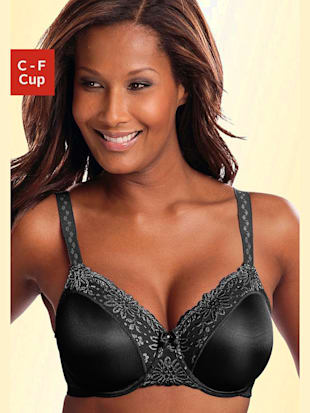 Soutien-gorge minimiseur soutien-gorge à armatures féminin avec dentelle florale - Triumph - Noir