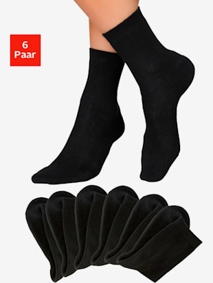 chaussettes socquettes avec semelle éponge douce - h.i.s - 6x noir