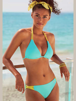 haut de bikini triangle design contrasté - venice beach - menthe