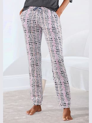 Bas de pyjama pantalon de pyjama à motifs - Vivance Dreams - Noir-rose