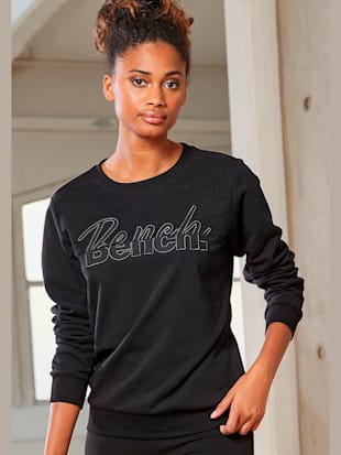 Sweatshirt avec logo imprimé - Bench. - Noir