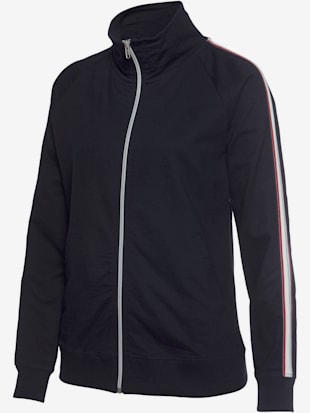 Veste sweat veste à col montant et rayures - H.I.S - Marine