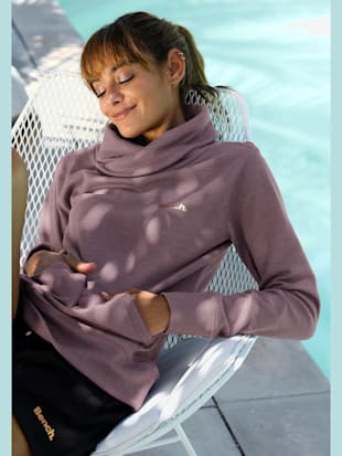 Sweatshirt d'intérieur avec col à revers - Bench. - Mauve Chiné