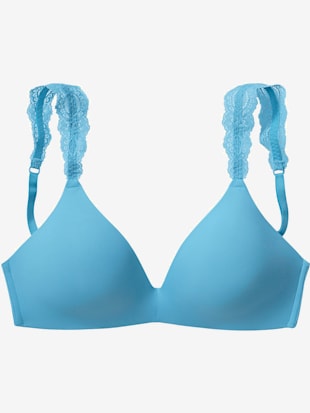 Soutien-gorge push-up, bretelles en dentelle fine - LASCANA - Bleu Clair