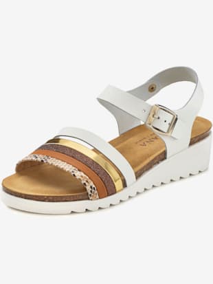 Sandales cuir de qualité - LASCANA - Blanc