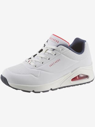 Sneakers compensées trotteurs unis tendance, semelle à coussin d'air - Skechers - Blanc