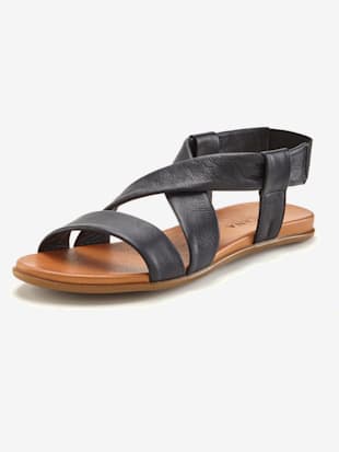 Sandales+avec+brides+raffinees+-+LASCANA+-+noir