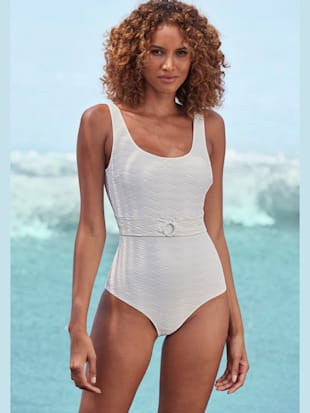 Maillot de bain matière structurée aux couleurs tendances - Sunseeker - Blanc
