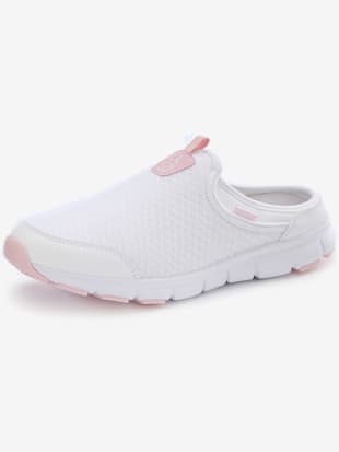 sneakers slip on très confortable - lascana - blanc/rose