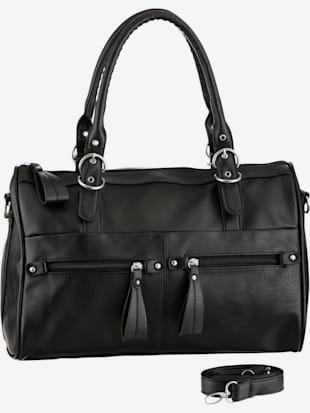Sac à poignées matière synthétique chic - J.Jayz - Noir