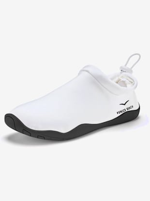 chaussures aquatiques matière imperméable - venice beach - blanc/noir