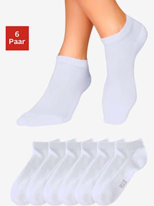 Socquettes douces pour sneakers avec semelle en éponge - H.I.S - 6x Blanc