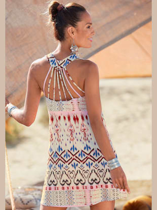 Robe de plage coupe courte - Buffalo - Crème Imprimé