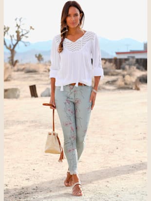 Jegging 7/8 fausses poches devant - LASCANA - Vert Imprimé