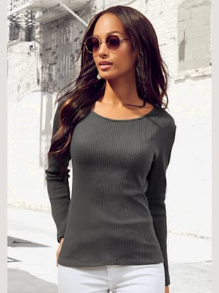 T-shirt à manches longues lascana - LASCANA - Anthracite