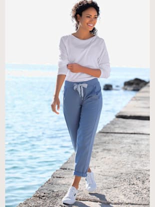 Pantalon+molletonne+-+Elbsand+-+bleu