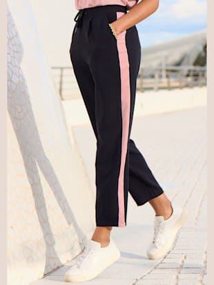 Pantalon+ceinture+lisse+devant.+elastique+au+dos+-+Vivance+-+noir-mauve