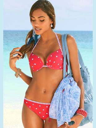 Bas de maillot de bain motif à pois tendance - s.Oliver - Rouge-blanc